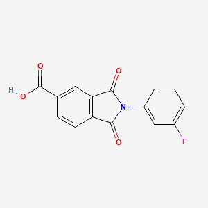 2-(3-Fluoro-phenyl)-1,3-dioxo-2,3-dihydro-1H-isoindole-5-carboxylic acid
