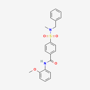 molecular formula C22H22N2O4S B2523847 4-[苄基(甲基)磺酰胺基]-N-(2-甲氧基苯基)苯甲酰胺 CAS No. 683791-85-7