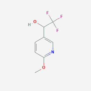 molecular formula C8H8F3NO2 B2523848 2,2,2-Trifluoro-1-(6-methoxypyridin-3-yl)ethan-1-ol CAS No. 1226507-29-4
