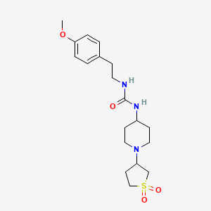 molecular formula C19H29N3O4S B2523855 1-(1-(1,1-Dioxidotetrahydrothiophen-3-yl)piperidin-4-yl)-3-(4-methoxyphenethyl)urea CAS No. 2034224-88-7