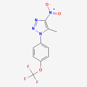 molecular formula C10H7F3N4O3 B2523857 5-甲基-4-硝基-1-[4-(三氟甲氧基)苯基]-1H-1,2,3-三唑 CAS No. 478041-04-2