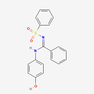 (Z)-N-(4-hydroxyphenyl)-N'-(phenylsulfonyl)benzimidamide