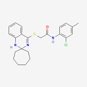 molecular formula C23H26ClN3OS B2523864 N-(2-chloro-4-methylphenyl)-2-{1'H-spiro[cycloheptane-1,2'-quinazoline]sulfanyl}acetamide CAS No. 893788-13-1