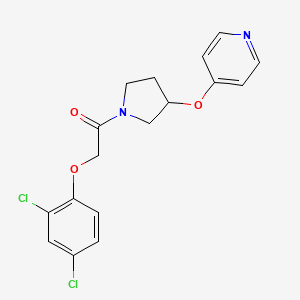 molecular formula C17H16Cl2N2O3 B2523872 2-(2,4-Dichlorophenoxy)-1-(3-(pyridin-4-yloxy)pyrrolidin-1-yl)ethanone CAS No. 2034494-64-7