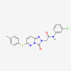 molecular formula C20H16ClN5O2S B2523877 N-(3-chlorophenyl)-2-(3-oxo-6-(p-tolylthio)-[1,2,4]triazolo[4,3-b]pyridazin-2(3H)-yl)acetamide CAS No. 1243041-67-9