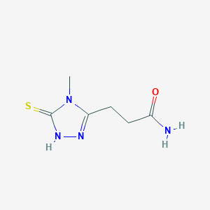 3-(5-mercapto-4-methyl-4H-1,2,4-triazol-3-yl)propanamide