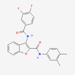 molecular formula C24H18F2N2O3 B2523883 3-(3,4-二氟苯甲酰氨基)-N-(3,4-二甲苯基)苯并呋喃-2-甲酰胺 CAS No. 888458-39-7