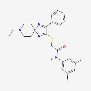 N-(3,5-dimethylphenyl)-2-((8-ethyl-3-phenyl-1,4,8-triazaspiro[4.5]deca-1,3-dien-2-yl)thio)acetamide