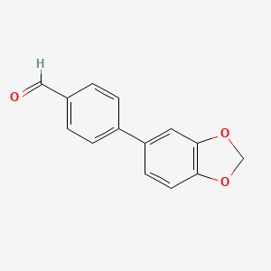 molecular formula C14H10O3 B2523896 4-(1,3-苯并二氧杂环-5-基)苯甲醛 CAS No. 342889-39-8