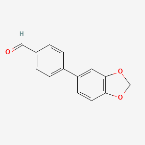 molecular formula C14H10O3 B2523896 4-(1,3-苯并二氧杂环戊烯-5-基)苯甲醛 CAS No. 342889-39-8