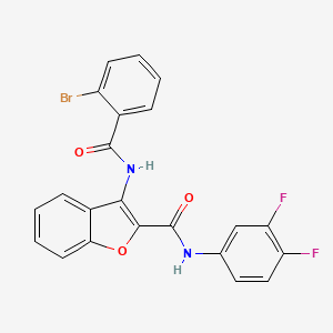 molecular formula C22H13BrF2N2O3 B2523903 3-(2-bromobenzamido)-N-(3,4-difluorophenyl)benzofuran-2-carboxamide CAS No. 888446-94-4