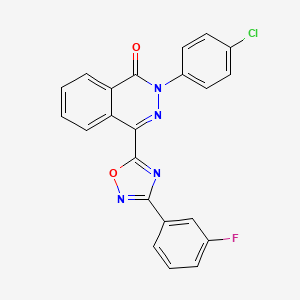 2-(4-chlorophenyl)-4-[3-(3-fluorophenyl)-1,2,4-oxadiazol-5-yl]phthalazin-1(2H)-one