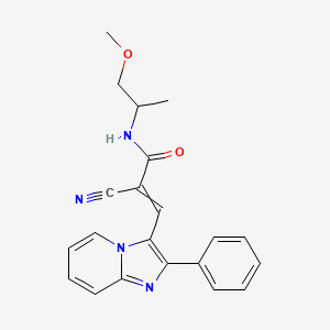2-cyano-N-(1-methoxypropan-2-yl)-3-{2-phenylimidazo[1,2-a]pyridin-3-yl}prop-2-enamide