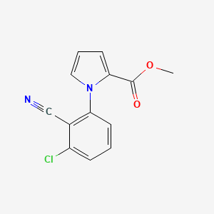 molecular formula C13H9ClN2O2 B2523910 1-(3-氯-2-氰基苯基)-1H-吡咯-2-甲酸甲酯 CAS No. 866042-56-0