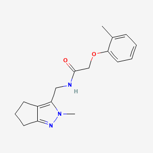 N-((2-methyl-2,4,5,6-tetrahydrocyclopenta[c]pyrazol-3-yl)methyl)-2-(o-tolyloxy)acetamide