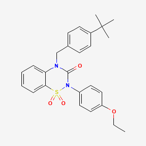 4-(4-(tert-butyl)benzyl)-2-(4-ethoxyphenyl)-2H-benzo[e][1,2,4]thiadiazin-3(4H)-one 1,1-dioxide