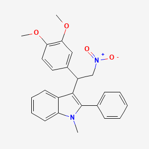3-[1-(3,4-dimethoxyphenyl)-2-nitroethyl]-1-methyl-2-phenyl-1H-indole