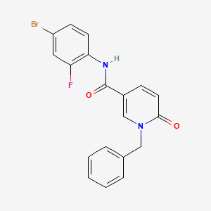 molecular formula C19H14BrFN2O2 B2523929 1-benzyl-N-(4-bromo-2-fluorophenyl)-6-oxopyridine-3-carboxamide CAS No. 1004256-26-1