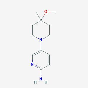 molecular formula C12H19N3O B2523934 5-(4-Methoxy-4-methylpiperidin-1-yl)pyridin-2-amine CAS No. 1871641-90-5