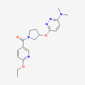 (3-((6-(Dimethylamino)pyridazin-3-yl)oxy)pyrrolidin-1-yl)(6-ethoxypyridin-3-yl)methanone