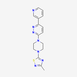 3-Methyl-5-[4-(6-pyridin-3-ylpyridazin-3-yl)piperazin-1-yl]-1,2,4-thiadiazole