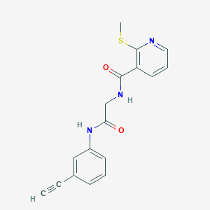 molecular formula C17H15N3O2S B2523945 N-(3-ethynylphenyl)-2-{[2-(methylsulfanyl)pyridin-3-yl]formamido}acetamide CAS No. 1209248-24-7