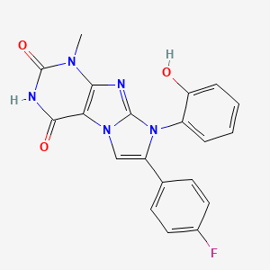 7-(4-fluorophenyl)-8-(2-hydroxyphenyl)-1-methyl-1H-imidazo[2,1-f]purine-2,4(3H,8H)-dione