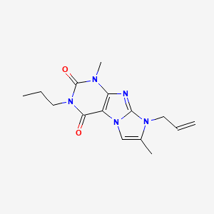 molecular formula C15H19N5O2 B2523953 4,7-Dimethyl-6-prop-2-enyl-2-propylpurino[7,8-a]imidazole-1,3-dione CAS No. 887464-30-4