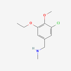 molecular formula C11H16ClNO2 B2523957 1-(3-chloro-5-ethoxy-4-methoxyphenyl)-N-methylmethanamine CAS No. 774554-41-5