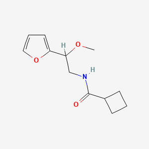 molecular formula C12H17NO3 B2523958 N-(2-(furan-2-yl)-2-methoxyethyl)cyclobutanecarboxamide CAS No. 1798486-34-6