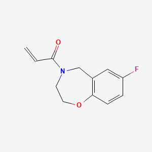molecular formula C12H12FNO2 B2523960 1-(7-Fluoro-3,5-dihydro-2H-1,4-benzoxazepin-4-yl)prop-2-en-1-one CAS No. 2187469-53-8