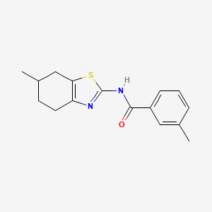 molecular formula C16H18N2OS B2523962 3-methyl-N-(6-methyl-4,5,6,7-tetrahydrobenzo[d]thiazol-2-yl)benzamide CAS No. 313500-20-8