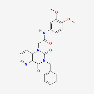 molecular formula C24H22N4O5 B2523965 2-(3-benzyl-2,4-dioxo-3,4-dihydropyrido[3,2-d]pyrimidin-1(2H)-yl)-N-(3,4-dimethoxyphenyl)acetamide CAS No. 921828-27-5