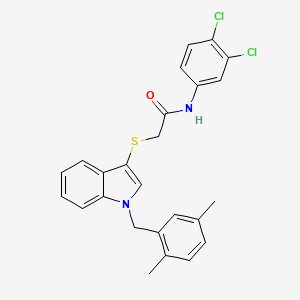 N-(3,4-dichlorophenyl)-2-[1-[(2,5-dimethylphenyl)methyl]indol-3-yl]sulfanylacetamide