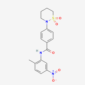 molecular formula C18H19N3O5S B2524003 4-(1,1-dioxothiazinan-2-yl)-N-(2-methyl-5-nitrophenyl)benzamide CAS No. 941992-60-5