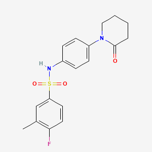 4-fluoro-3-methyl-N-(4-(2-oxopiperidin-1-yl)phenyl)benzenesulfonamide