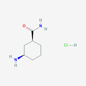 molecular formula C7H15ClN2O B2524006 (1S,3R)-3-Aminocyclohexane-1-carboxamide;hydrochloride CAS No. 2307738-42-5