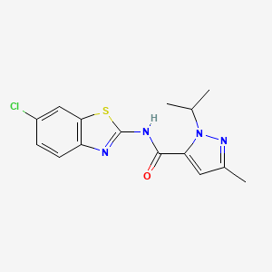 N-(6-chlorobenzo[d]thiazol-2-yl)-1-isopropyl-3-methyl-1H-pyrazole-5-carboxamide