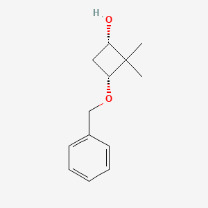 molecular formula C13H18O2 B2524022 (1S,3R)-3-(benzyloxy)-2,2-dimethylcyclobutan-1-ol CAS No. 2059914-99-5