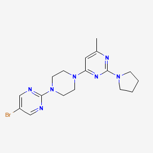 4-[4-(5-Bromopyrimidin-2-yl)piperazin-1-yl]-6-methyl-2-pyrrolidin-1-ylpyrimidine