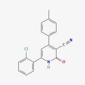 molecular formula C19H13ClN2O B2524035 6-(2-Chlorophenyl)-2-hydroxy-4-(4-methylphenyl)nicotinonitrile CAS No. 341964-46-3