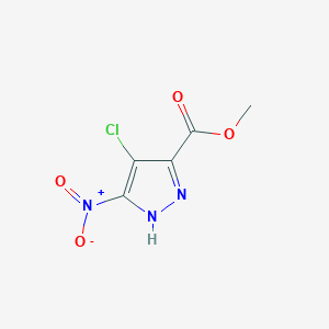molecular formula C5H4ClN3O4 B2524038 methyl 4-chloro-5-nitro-1H-pyrazole-3-carboxylate CAS No. 1092782-72-3
