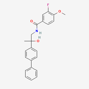 N-(2-([1,1'-biphenyl]-4-yl)-2-hydroxypropyl)-3-fluoro-4-methoxybenzamide