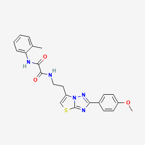 N1-(2-(2-(4-methoxyphenyl)thiazolo[3,2-b][1,2,4]triazol-6-yl)ethyl)-N2-(o-tolyl)oxalamide