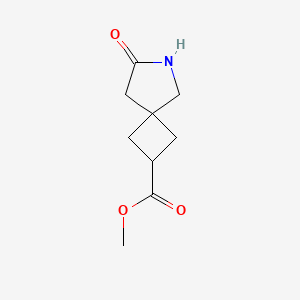 molecular formula C9H13NO3 B2524052 7-氧代-6-氮杂螺[3.4]辛烷-2-羧酸甲酯 CAS No. 2167976-45-4