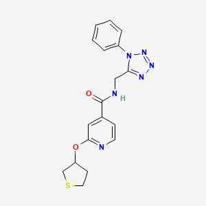 N-((1-phenyl-1H-tetrazol-5-yl)methyl)-2-((tetrahydrothiophen-3-yl)oxy)isonicotinamide