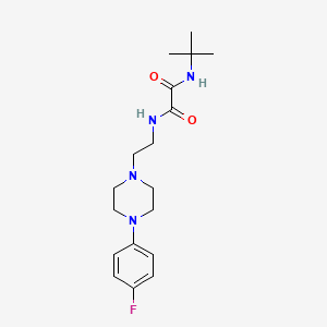 molecular formula C18H27FN4O2 B2524065 N1-(tert-butyl)-N2-(2-(4-(4-fluorophenyl)piperazin-1-yl)ethyl)oxalamide CAS No. 1049572-62-4