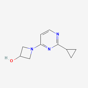 molecular formula C10H13N3O B2524067 1-(2-环丙基嘧啶-4-基)氮杂环丁烷-3-醇 CAS No. 2282361-71-9
