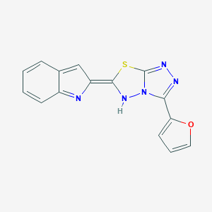 molecular formula C15H9N5OS B252407 (6E)-3-(furan-2-yl)-6-indol-2-ylidene-5H-[1,2,4]triazolo[3,4-b][1,3,4]thiadiazole 