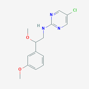 molecular formula C14H16ClN3O2 B2524081 5-Chloro-N-[2-methoxy-2-(3-methoxyphenyl)ethyl]pyrimidin-2-amine CAS No. 2379971-57-8